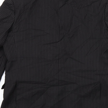 Cartel Mens Black Striped  Jacket Suit Jacket Size 38