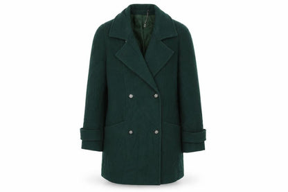 Womens UK Size 10 Berkertex Green Overcoat