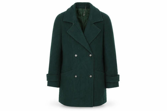 Womens UK Size 10 Berkertex Green Overcoat