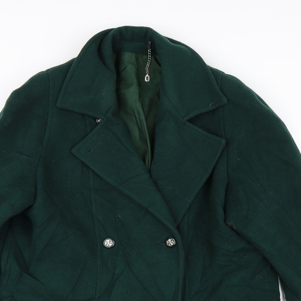 Womens UK Size 10 Berkertex Green Overcoat