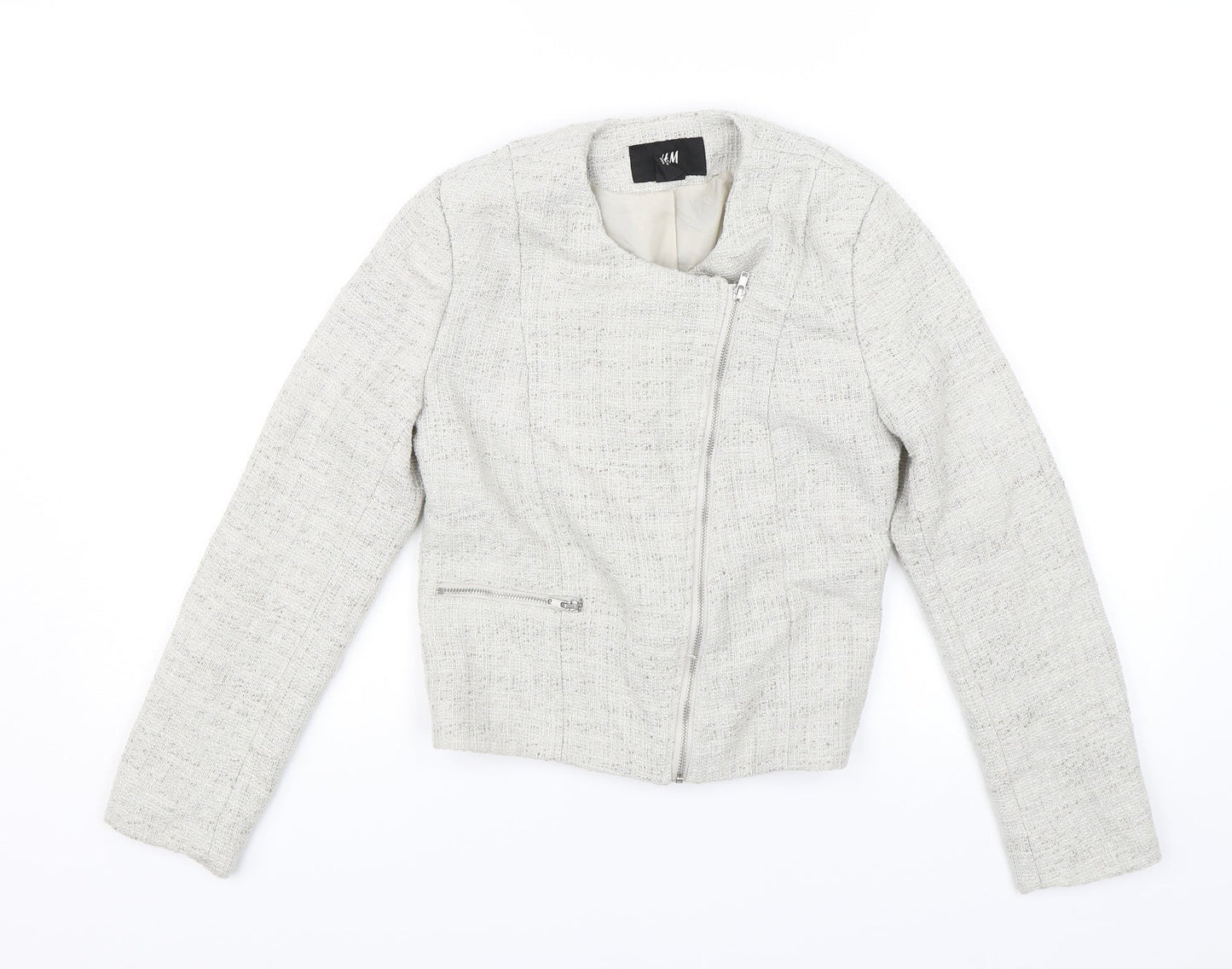 Womens UK Size 6 H&M Grey Jacket