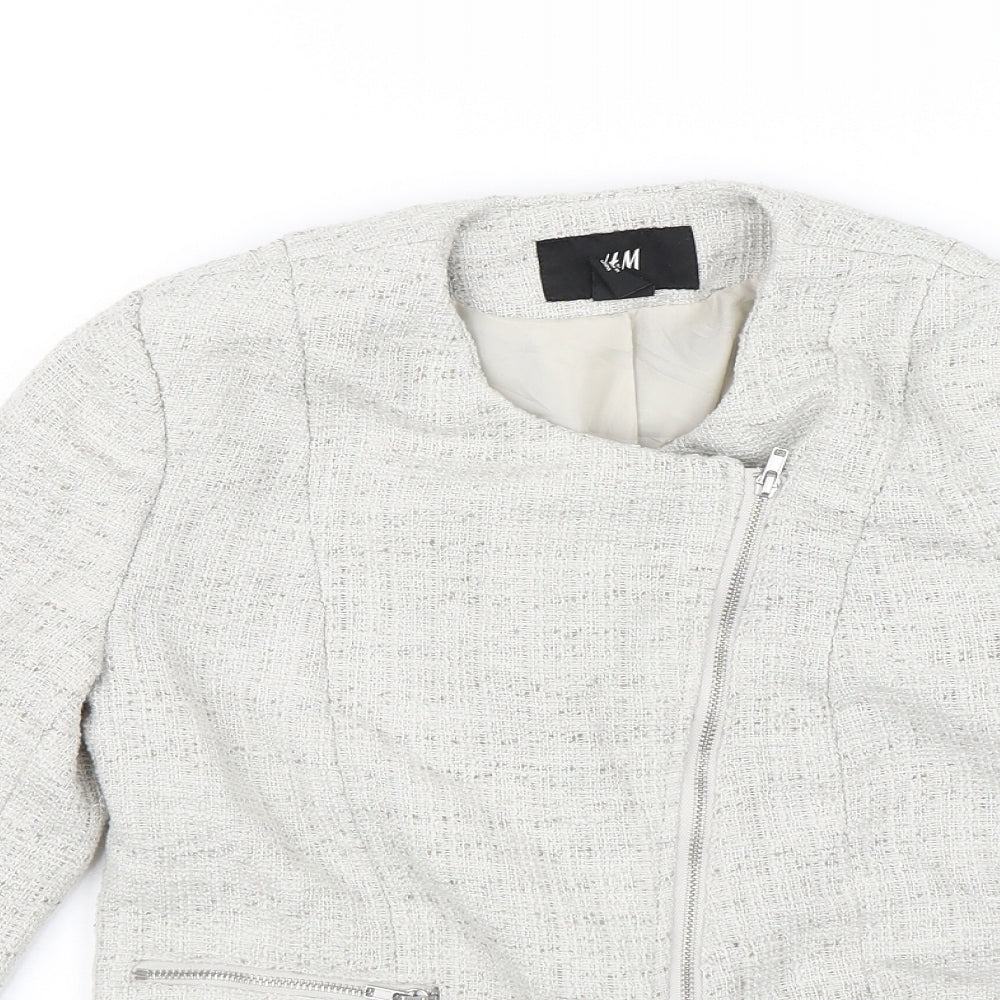 Womens UK Size 6 H&M Grey Jacket