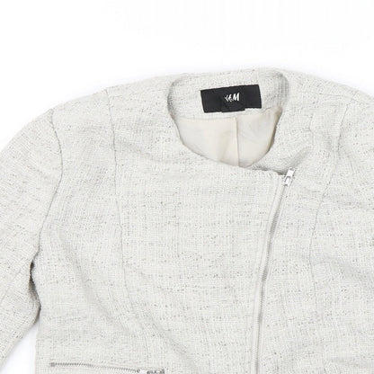 Womens UK Size 6 H&M Grey Jacket