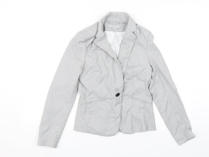 H&M Womens Grey   Jacket Blazer Size 8