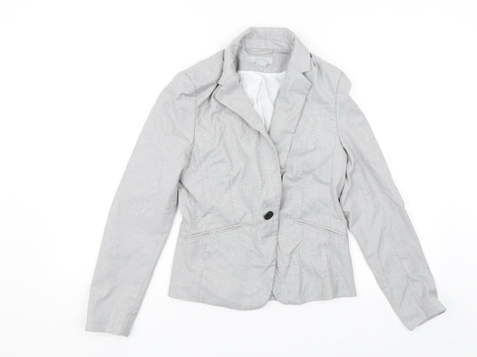 H&M Womens Grey   Jacket Blazer Size 8
