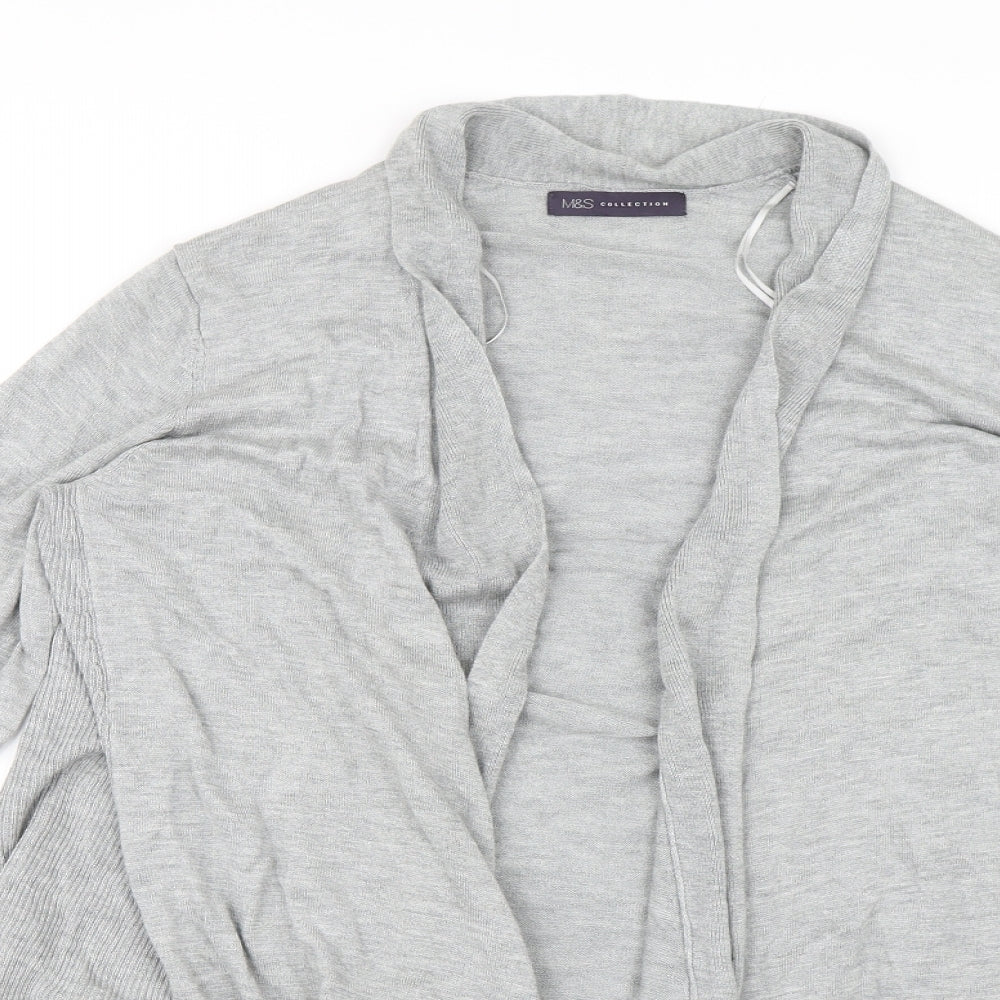 M&S Womens Grey   Cardigan Jumper Size M