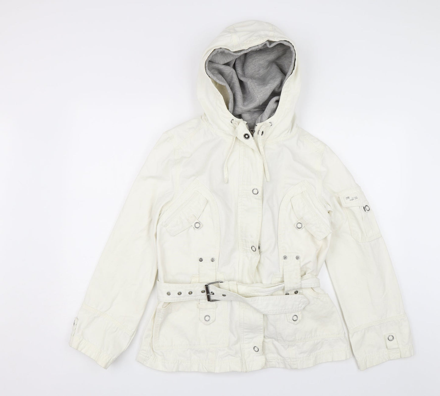 Soya Womens White   Parka Jacket Size S