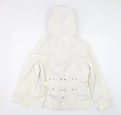 Soya Womens White   Parka Jacket Size S