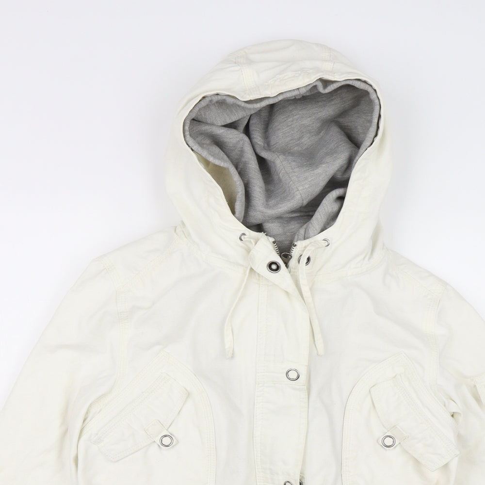 Soya Womens White   Parka Jacket Size S