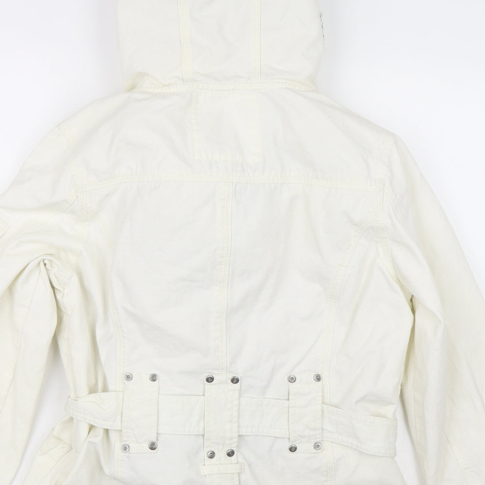 Soya Womens White   Parka Jacket Size S