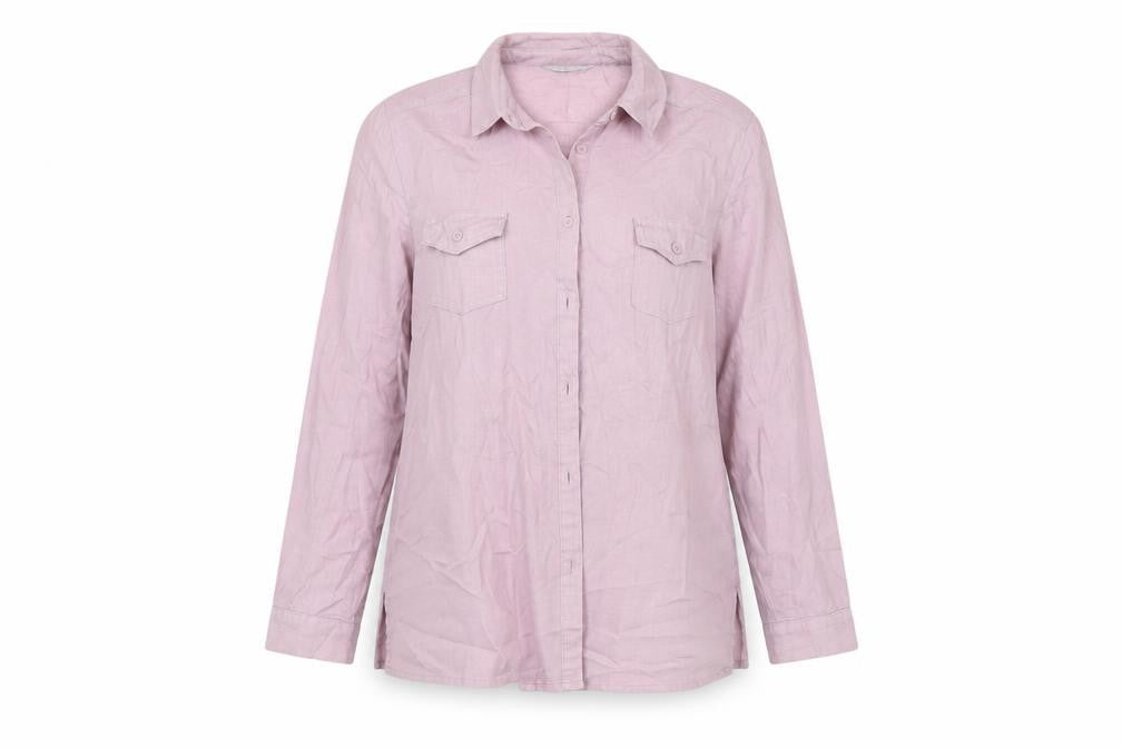 Womens UK Size 16 EWM Pink Basic Button-Up