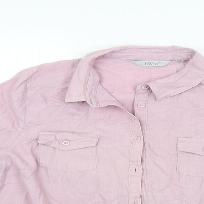 EWM Womens Pink   Basic Button-Up Size 16