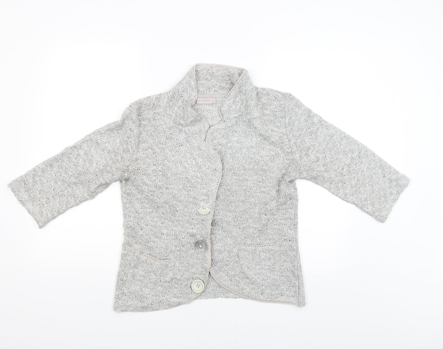 Per Una Womens Grey   Cardigan Jumper Size M