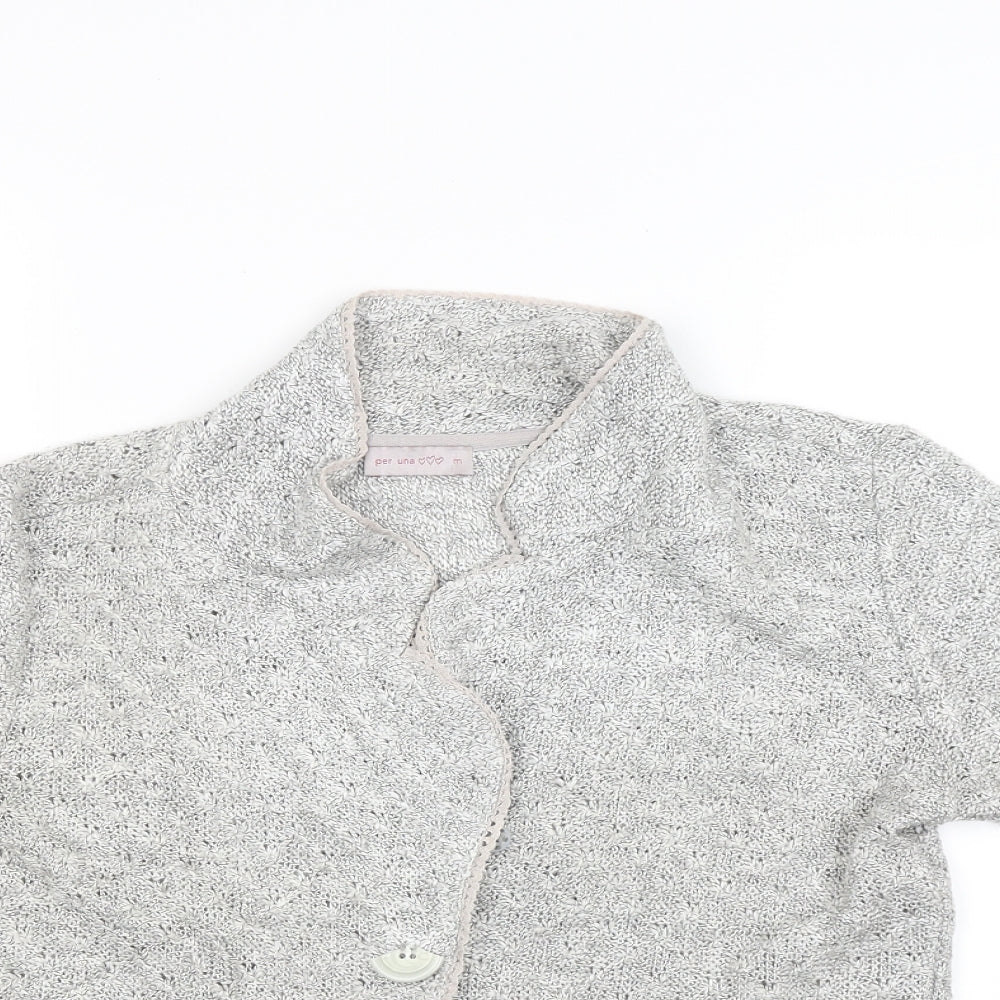 Per Una Womens Grey   Cardigan Jumper Size M