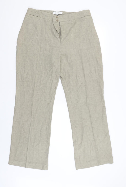 Womens UK Size 16 Klass Regular Fit Jegging Beige Trousers