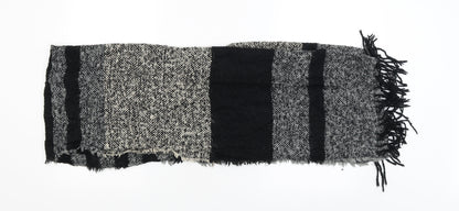 Preworn Womens Black Striped   Shawl/Wrap