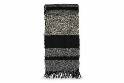 Preworn Womens Black Striped   Shawl/Wrap