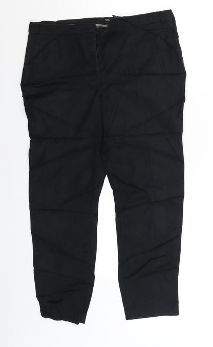 Womens UK Size 12 NEXT Regular Fit  Black Trousers