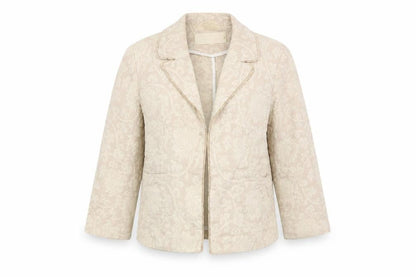 Schumacher Womens Beige Fair Isle  Jacket  Size M