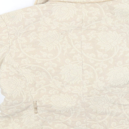 Schumacher Womens Beige Fair Isle  Jacket  Size M