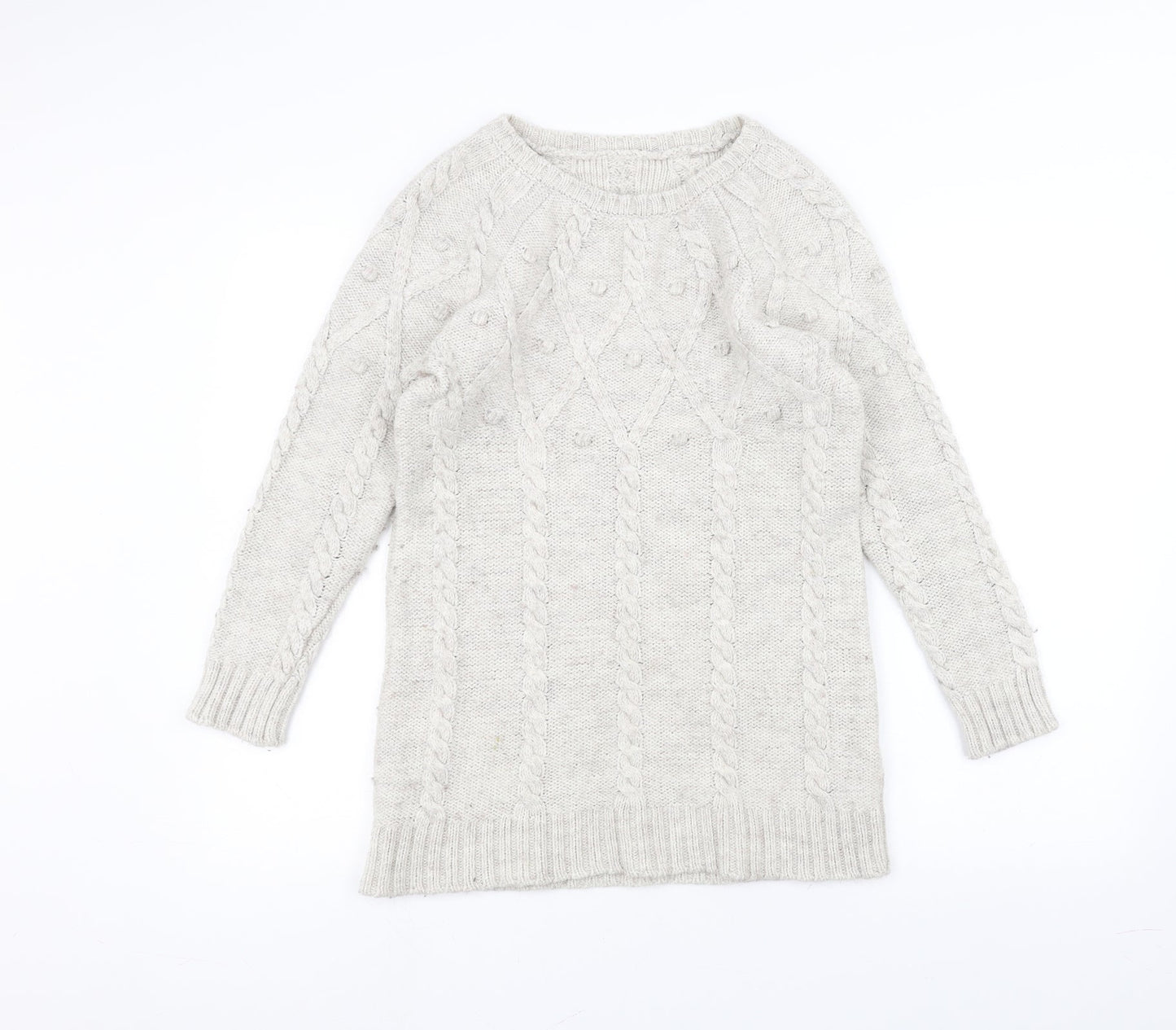 Womens UK Size 14 Marks and Spencer White Pullover Jumper