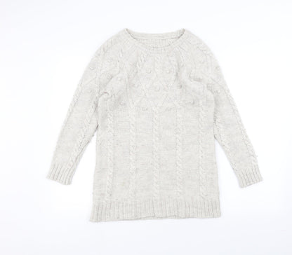 Womens UK Size 14 Marks and Spencer White Pullover Jumper