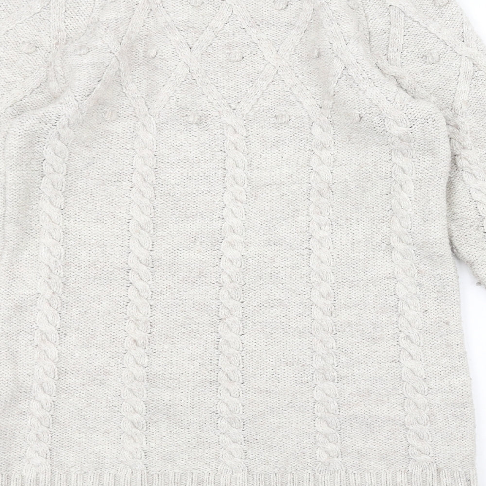 Womens UK Size 14 Marks and Spencer White Pullover Jumper