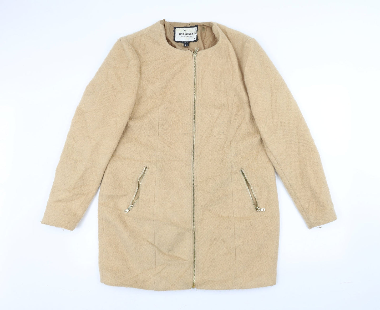 Womens UK Size 14 Fashion Union Beige Jacket