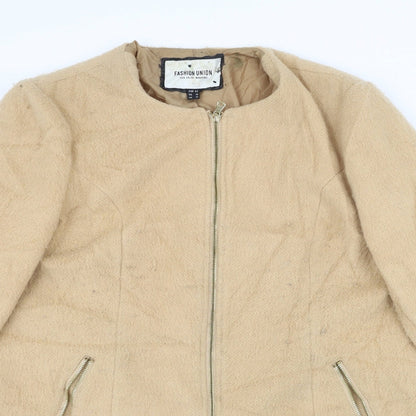 Womens UK Size 14 Fashion Union Beige Jacket