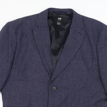 Mens UK Size 42 H&M Regular Blue Suit Jacket