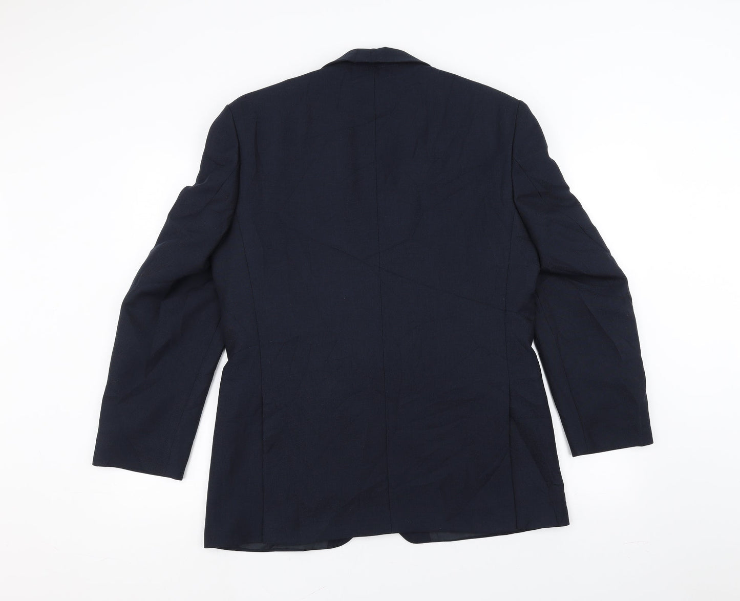 Mens UK Size 38 Pinstripe Regular Blue Suit Jacket