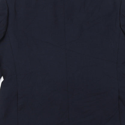 Mens UK Size 38 Pinstripe Regular Blue Suit Jacket