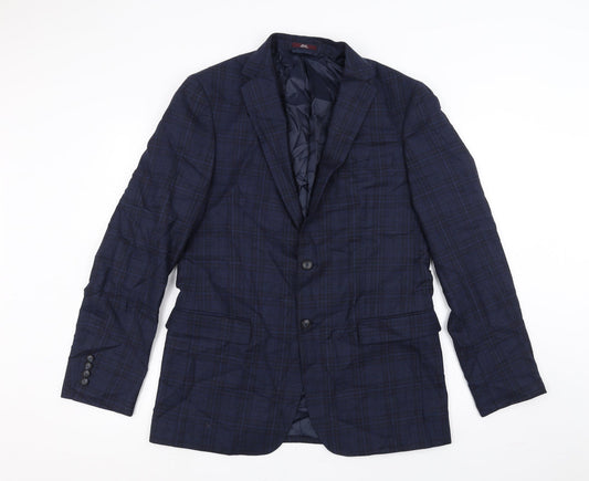 Mens UK Size 36 Marks and Spencer Regular Blue Suit Jacket