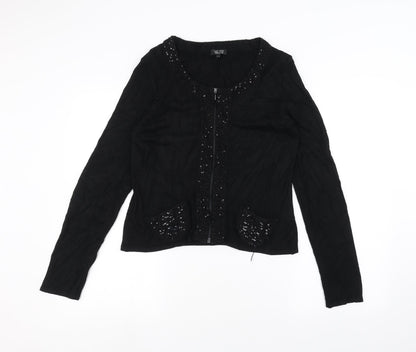 Marks and Spencer Womens Black   Cardigan Jumper Size L