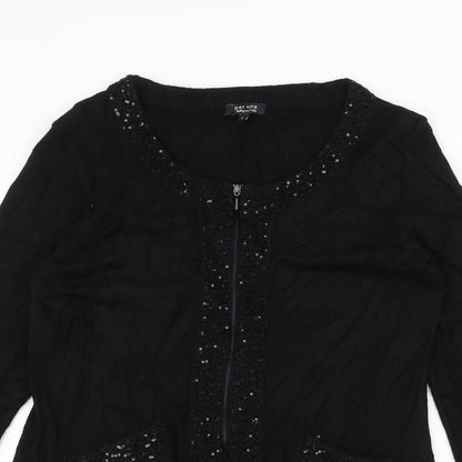 Marks and Spencer Womens Black   Cardigan Jumper Size L