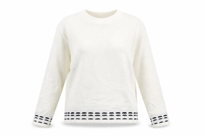Lizzi Womens White   Pullover Jumper Size M