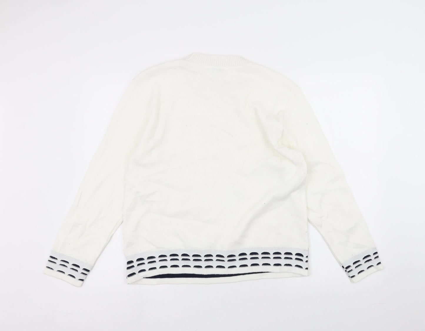 Lizzi Womens White   Pullover Jumper Size M