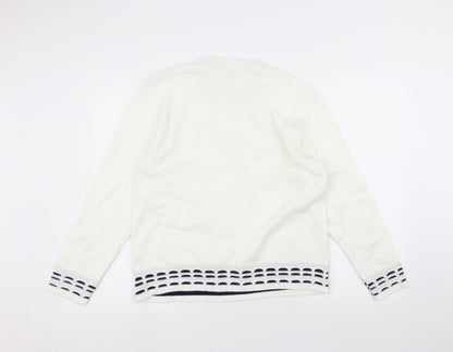 Lizzi Womens White   Pullover Jumper Size M