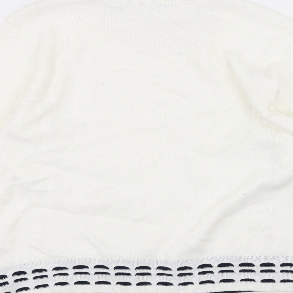 Lizzi Womens White   Pullover Jumper Size M