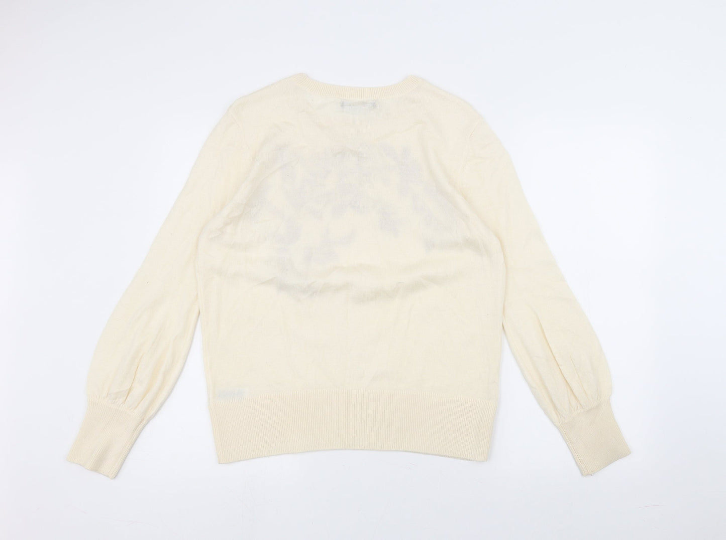 Marks and Spencer Womens White   Pullover Jumper Size 12