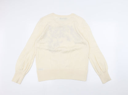 Marks and Spencer Womens White   Pullover Jumper Size 12