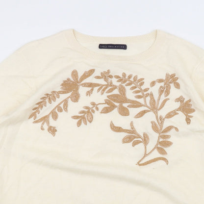 Marks and Spencer Womens White   Pullover Jumper Size 12