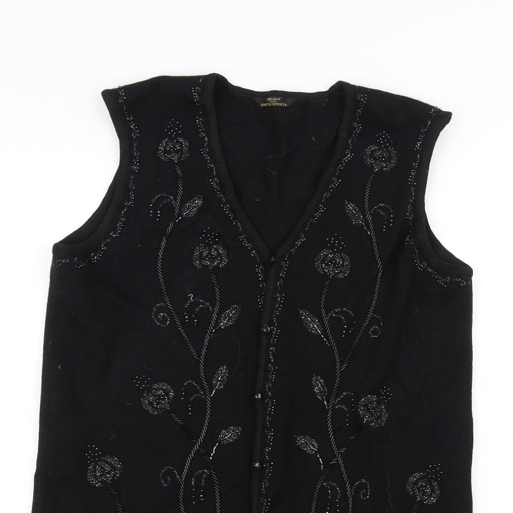 Womens UK Size 12 Marks and Spencer Black Jacket