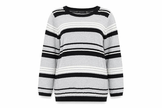 Principles Womens Grey Striped  Pullover Jumper Size 14