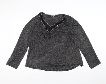 Stella Rosa Womens Black   Basic T-Shirt Size 2XL