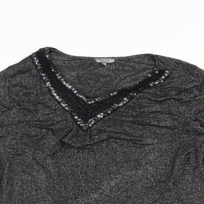 Stella Rosa Womens Black   Basic T-Shirt Size 2XL