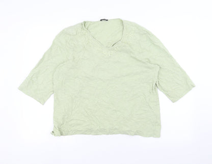 EURECO Womens Green   Basic T-Shirt Size 18
