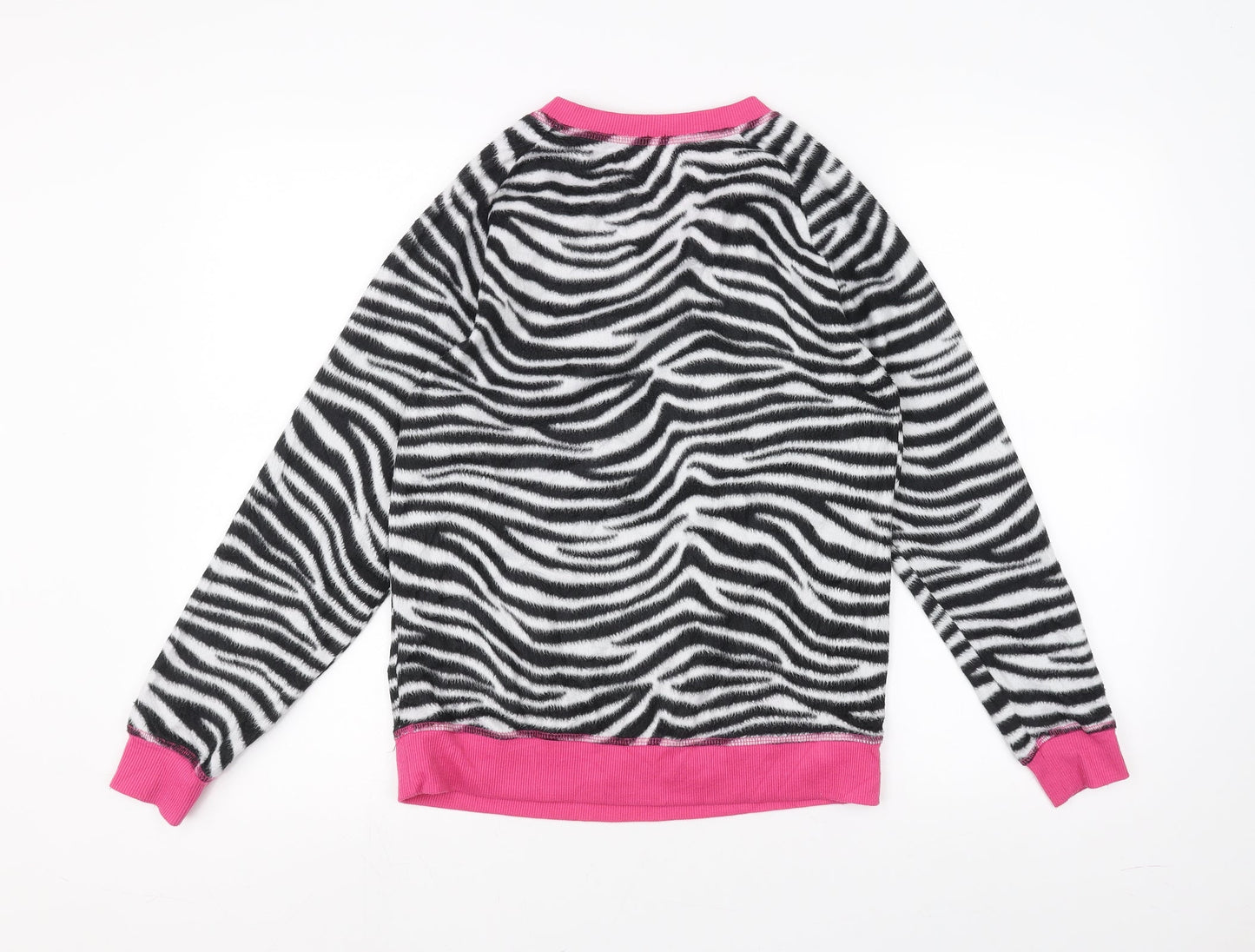 Studio Sleepwear Womens White Animal Print  Pullover Jumper Size 8