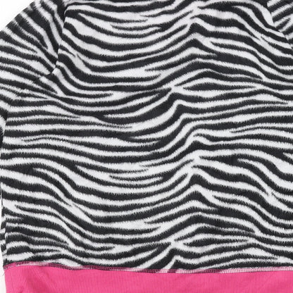 Studio Sleepwear Womens White Animal Print  Pullover Jumper Size 8