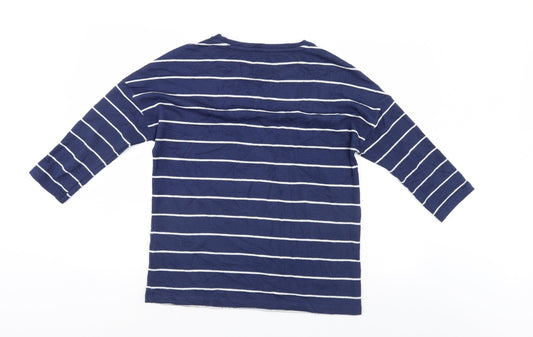 TU Womens Blue Striped  Pullover Jumper Size 10